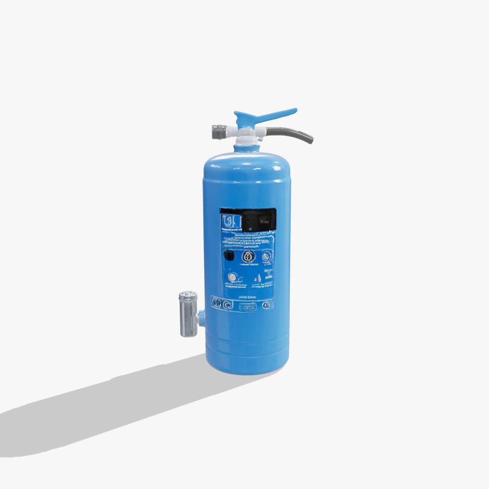 Blue Fire Extinguisher Model Pack with Digital Display